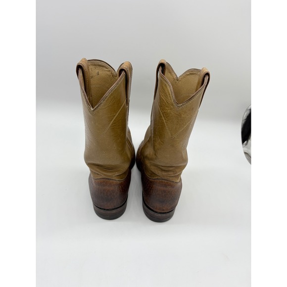Justin Mens 7D Two Tone Apache Bullhide Pull On Western Cowboy Boots - Picture 9 of 13